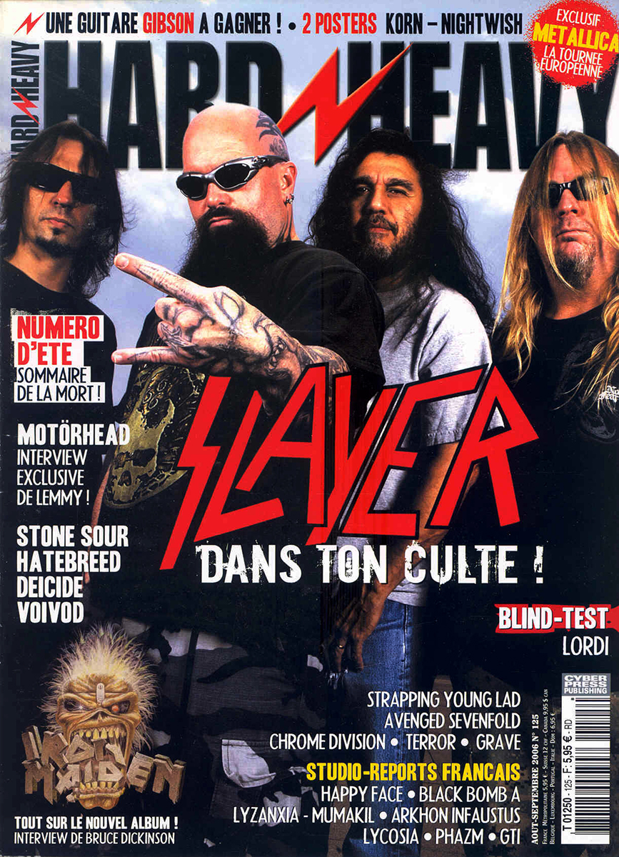 Slayer en couverture du magazine Hard'n'Heavy