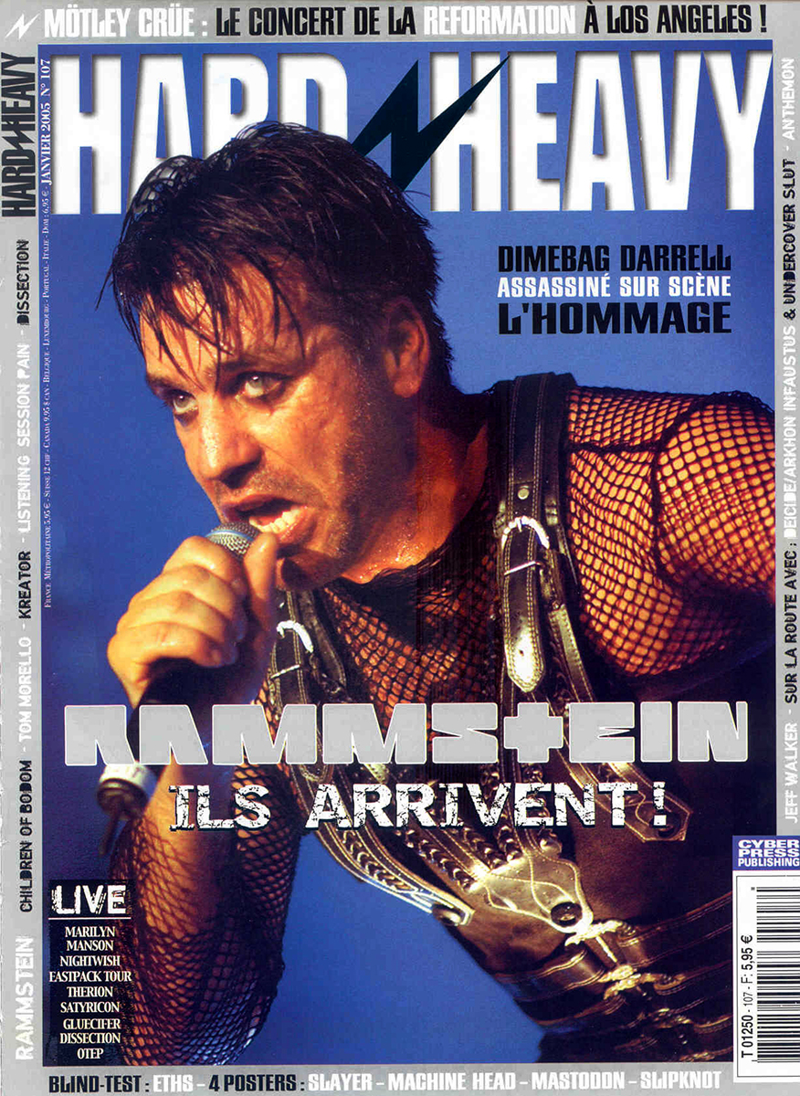 Rammstein en couverture du magazine Hard'n'Heavy
