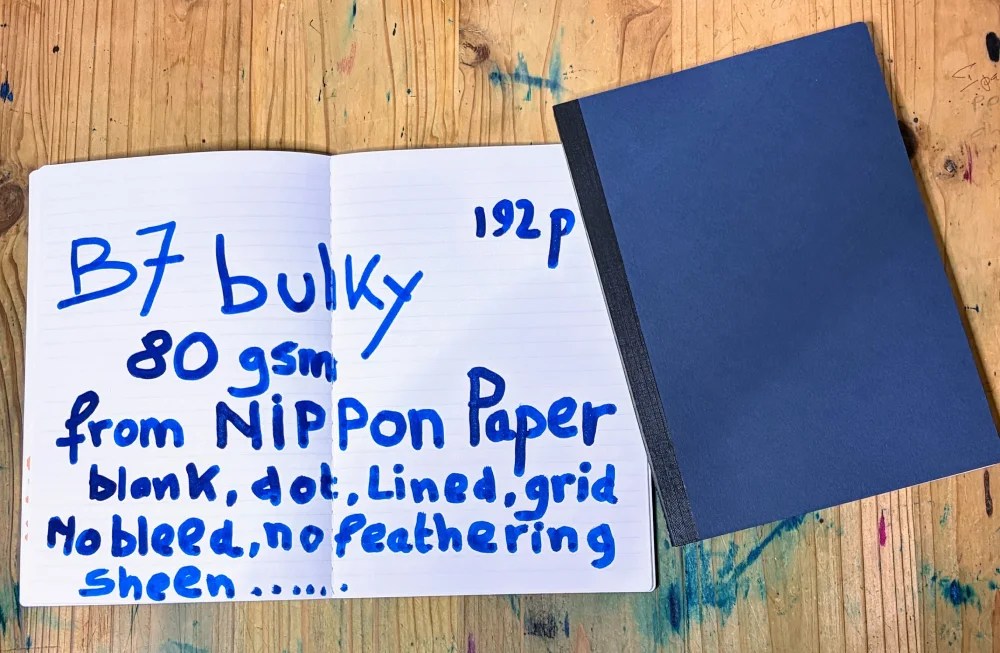 B7 bulky paper 80gsm notebook