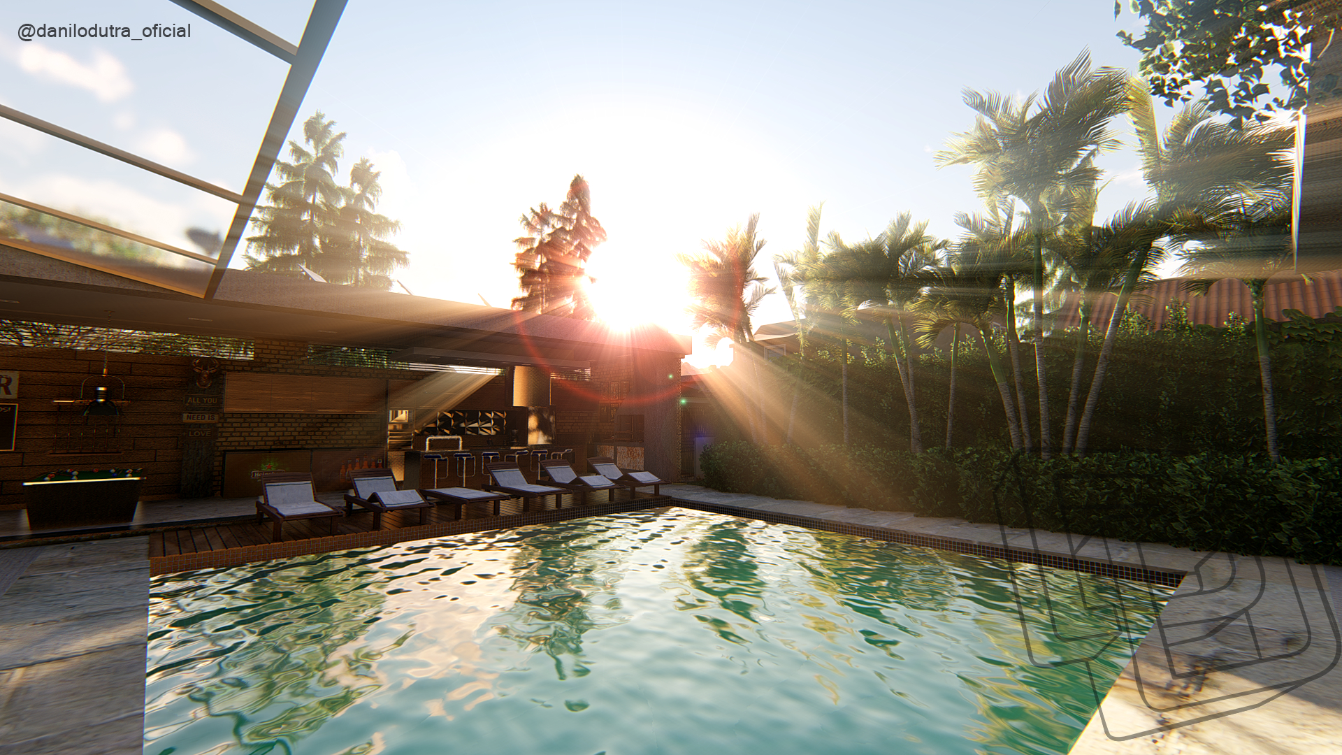 Um conceito de residência para família com o máximo de dois filhos que faz um ótimo aproveitamento do terreno mesclando lazer, cuidados com a saúde e muita área verde. Qualidade de vida é palavra de ordem neste projeto!