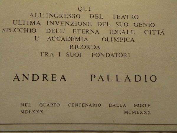 Plaque to Andrea Palladio
