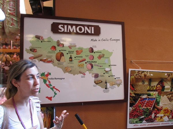 Food Map of delicacies of the Emilia Romagna