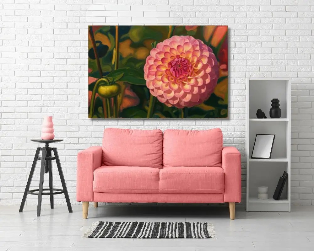 אלגנטיות ורודה 5341P ציור לסלון