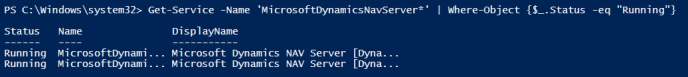 Restart Dynamics NAV Service with Powershell