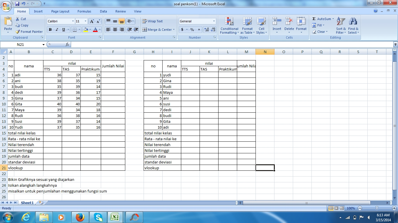 Rumus Rumus Microsoft Excel 2007 Rumus Rumus Dan Contoh Soal Microsoft Excel 2007 