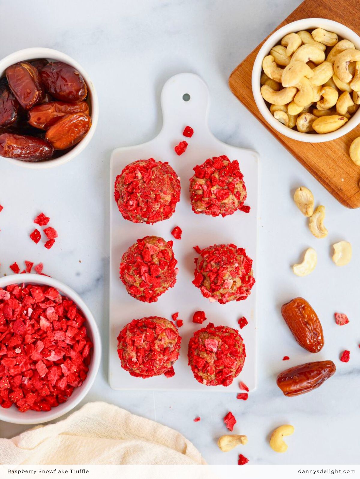 Raspberry Snowflake Truffle