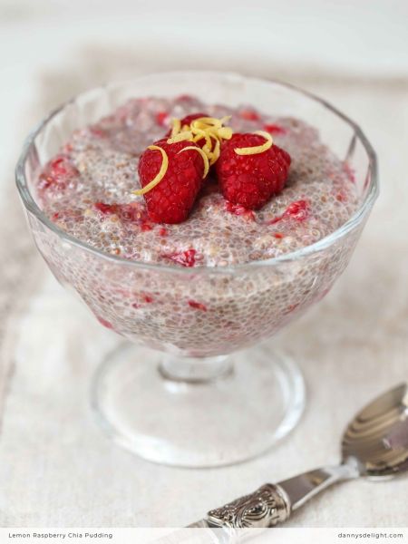 Lemon Raspberry Chia Pudding