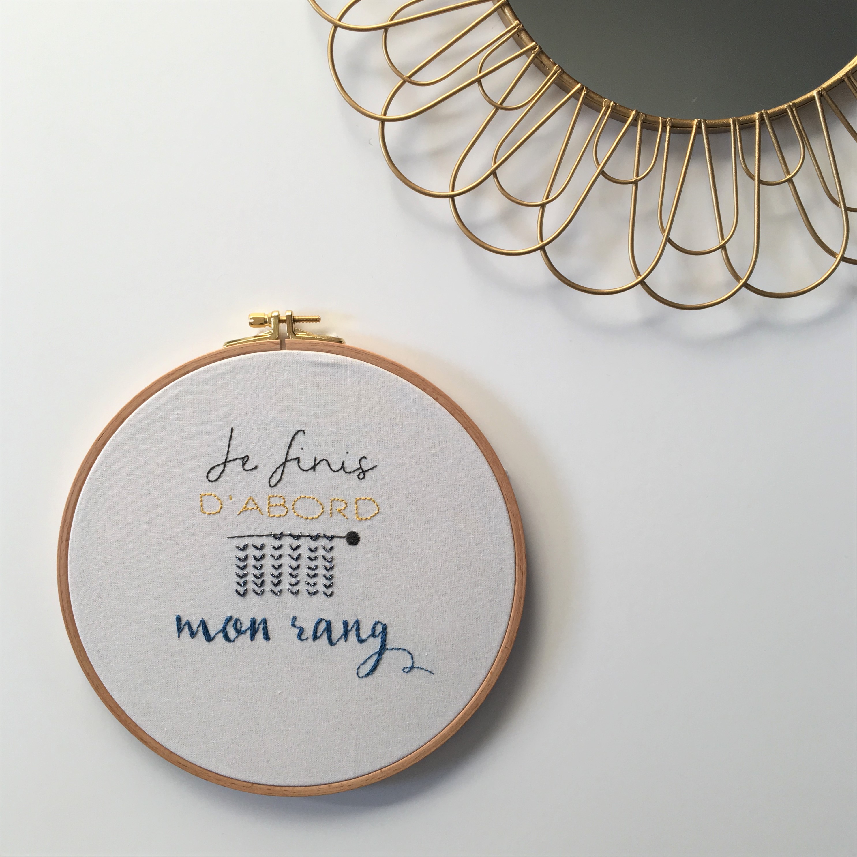 Tambour brodé ou "hoop art" - Je finis d'abord mon rang ! (Free Printable)