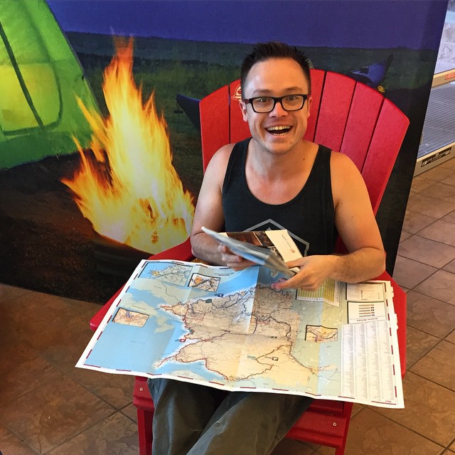 Glen planning our trip