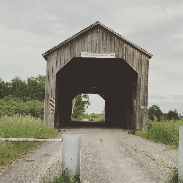 Covered bridge on Highway 114