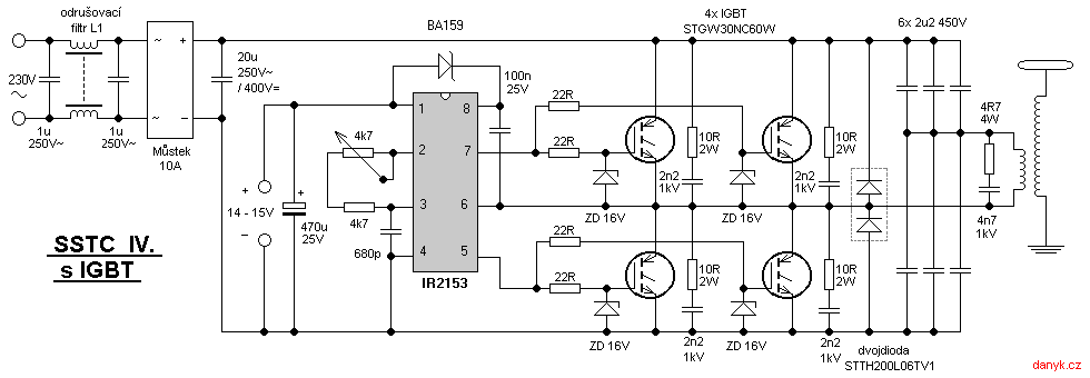 Solid State Tesla Coil Sstc Iv With Igbt