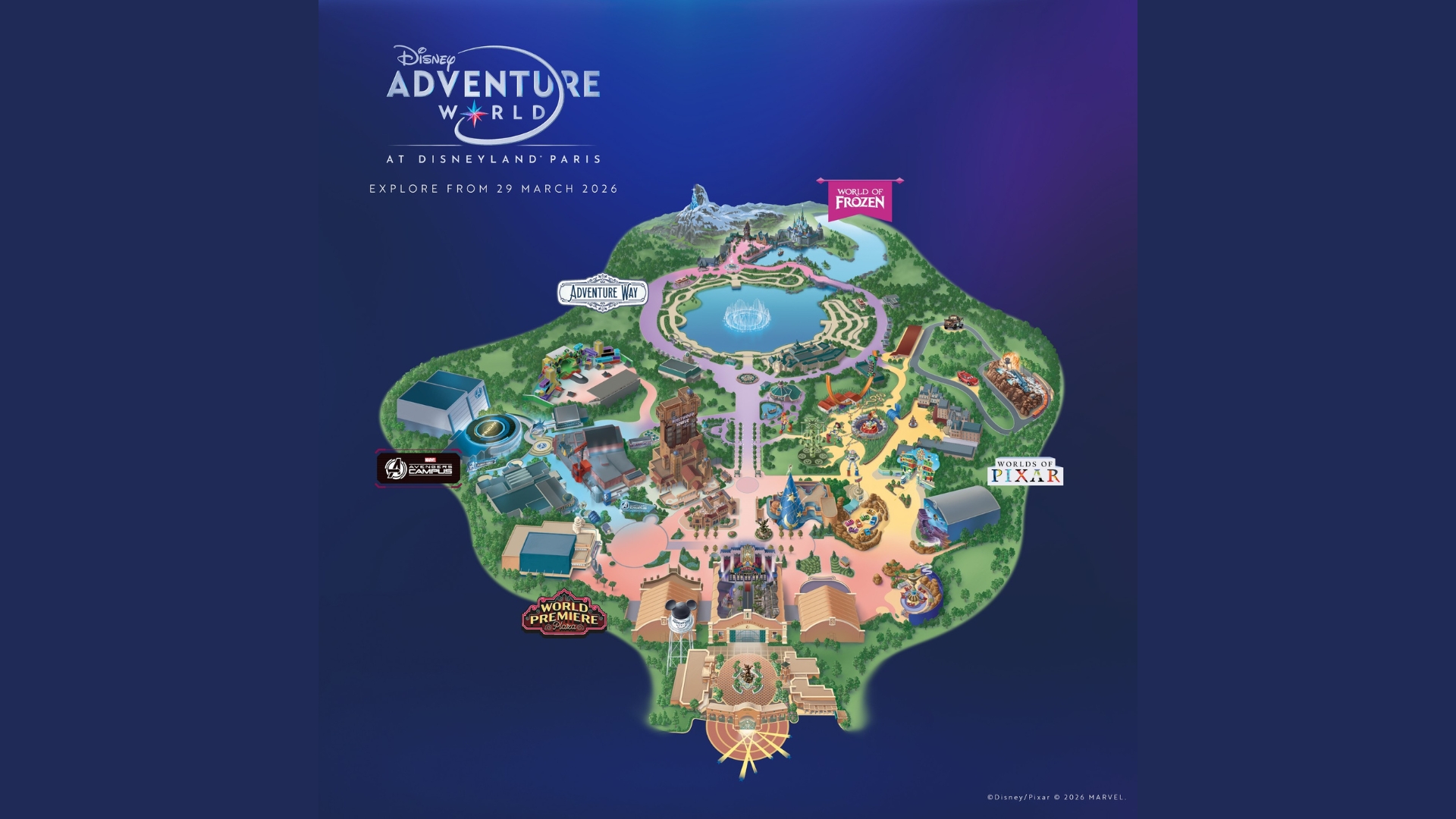 Disney Adventure World Map Shared By Disneyland Paris Ahead Of Park S Disney Adventure World Map Featured Image 