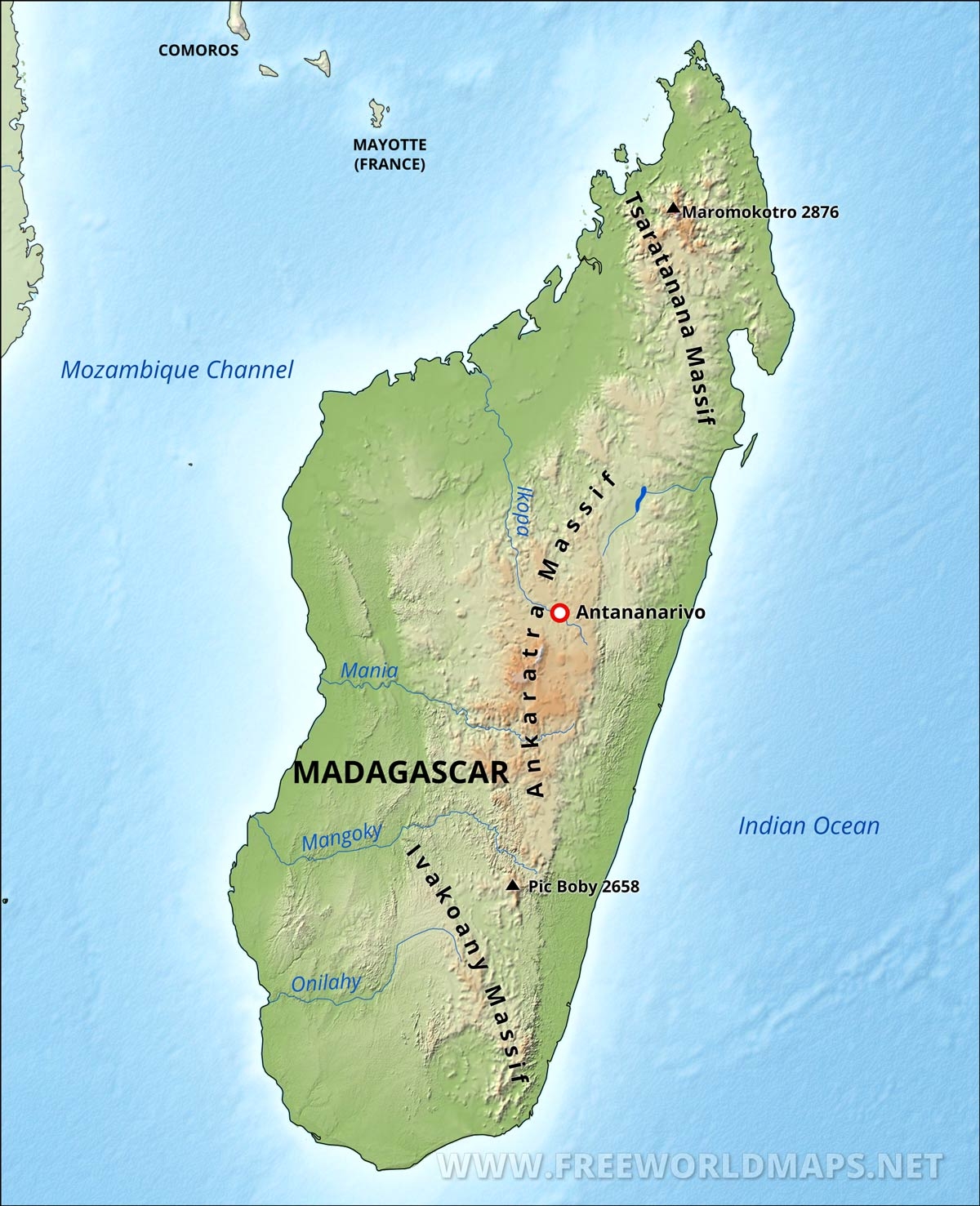 Madagascar Country Map Dara MAP Madagascar Physical Map 