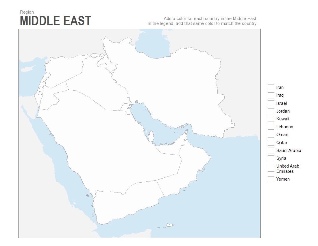 Printable Blank Map Of Middle East Dara MAP 7 Printable Blank Maps For Coloring All Esl 7.webp