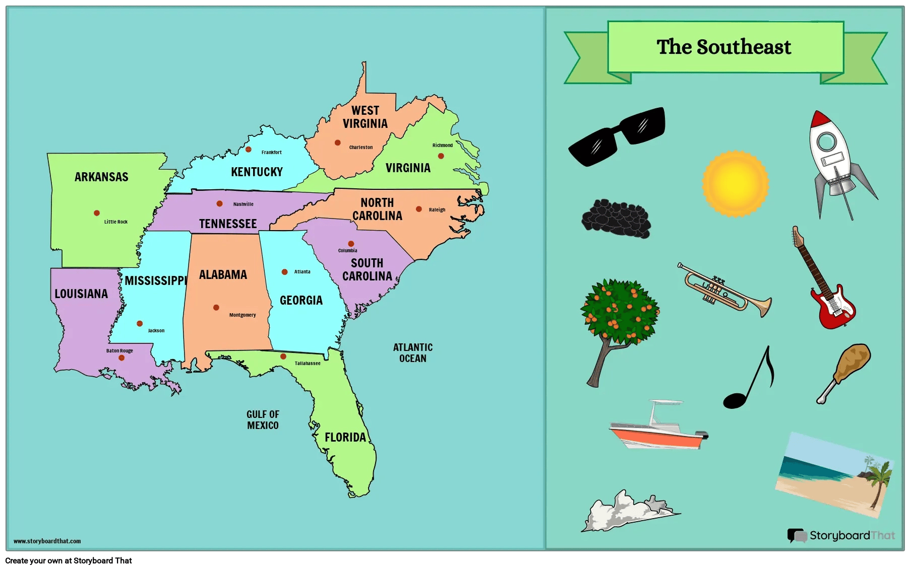 Map Of South East States Dara MAP Southeast Region Map Activity Explore Us Geography 2025 1.webp
