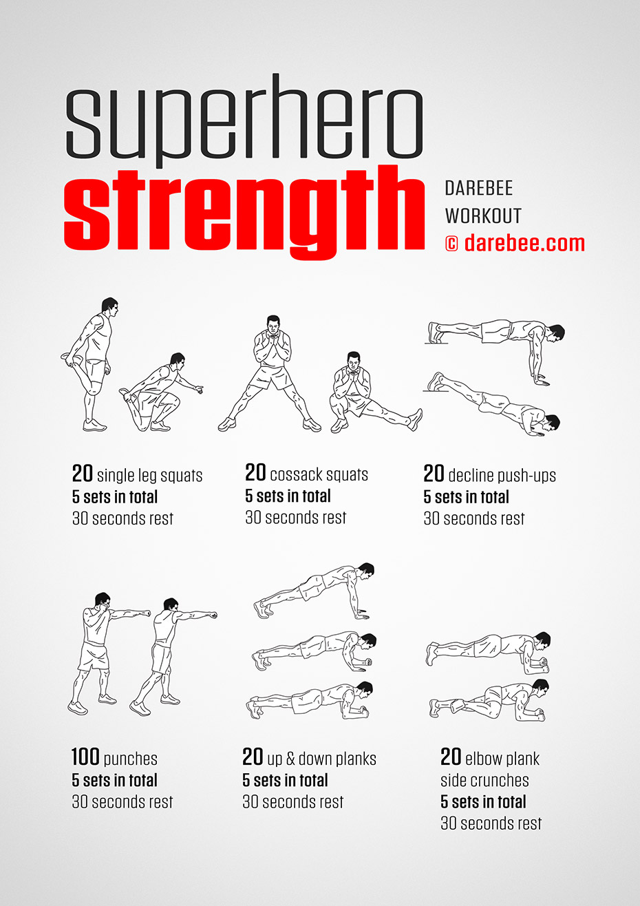Superhero strength workout