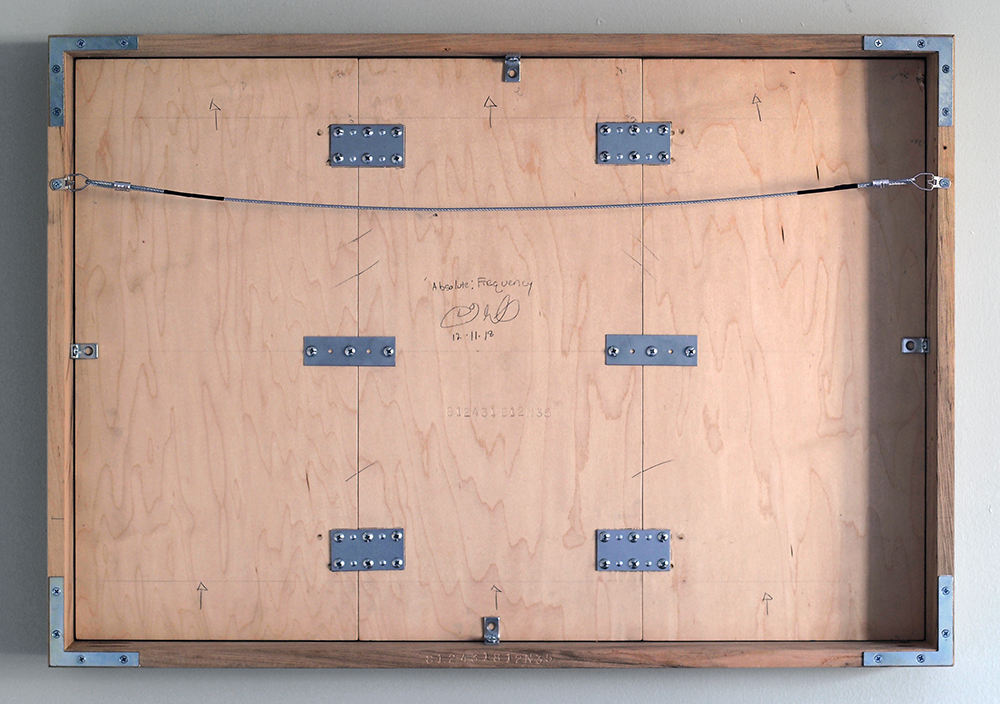 “Absolute: Frequency”: Oil on maple panel. 21 1/4” x 30 1/2”. 12.11.18.