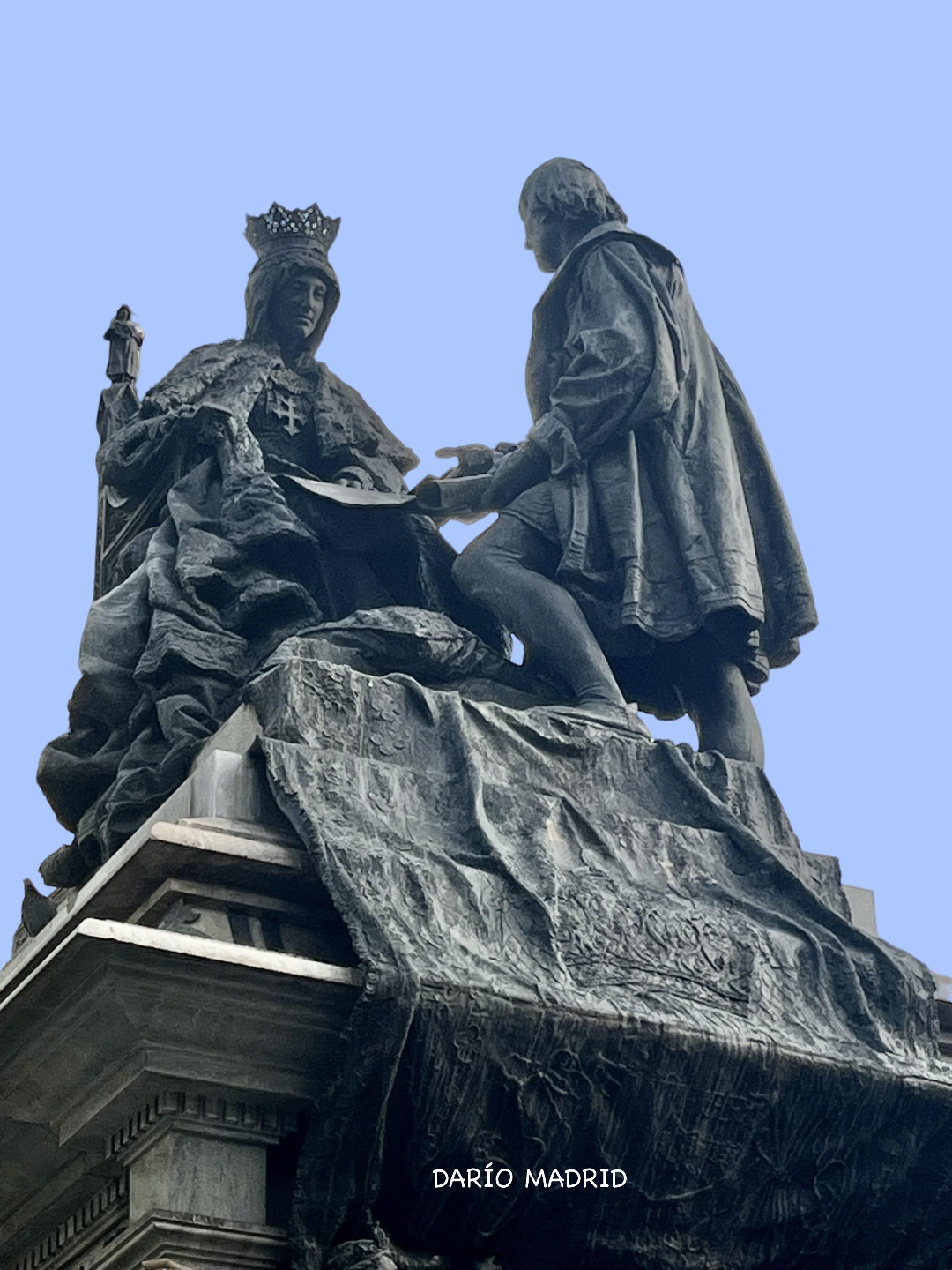 Isabel la Católica y Cristóbal Colón en Granada