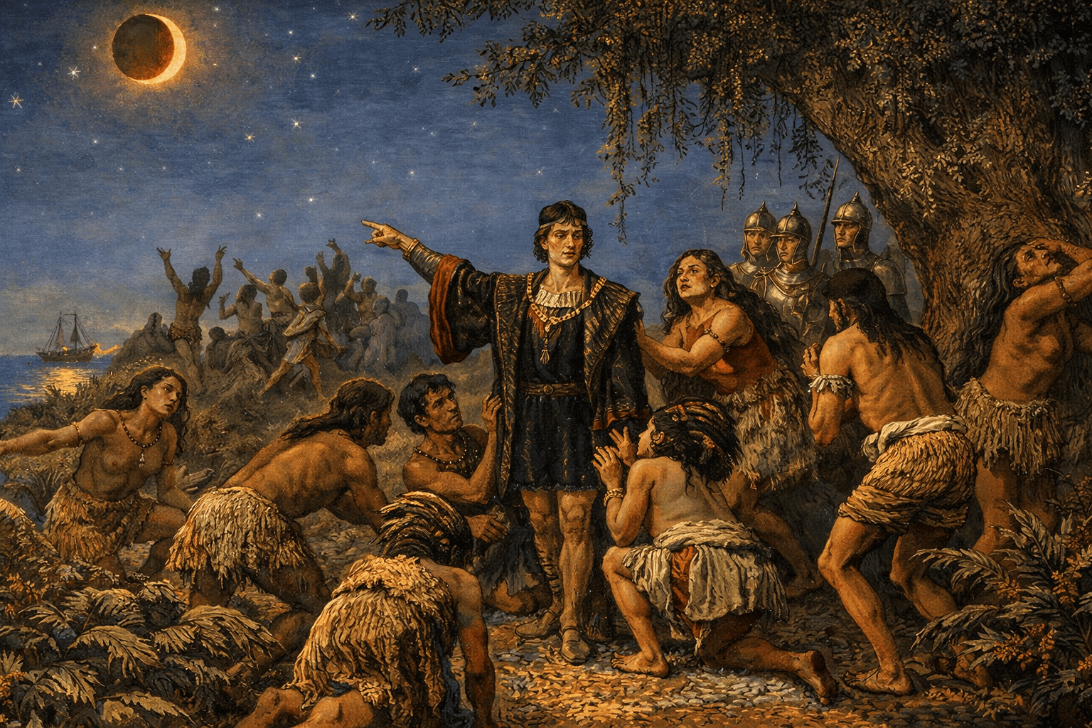 Cristobal Colón eclipse en Jamaica