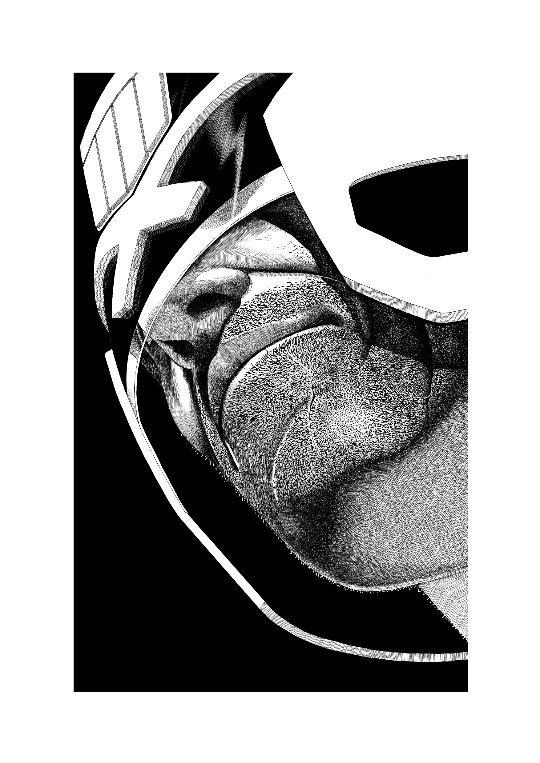 Judge Dredd Homage A3 Fine Art Print – DARK GRAIL