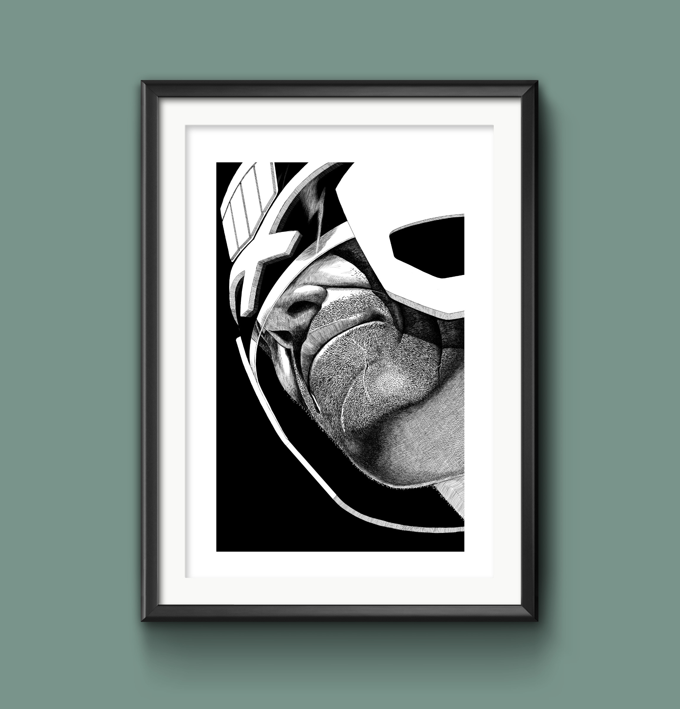 Judge Dredd Homage A3 Fine Art Print – DARK GRAIL