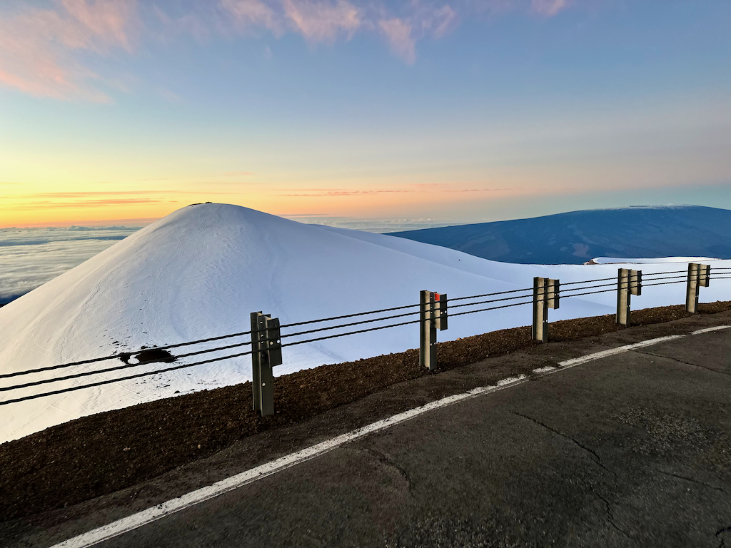Mauna Kea with snow