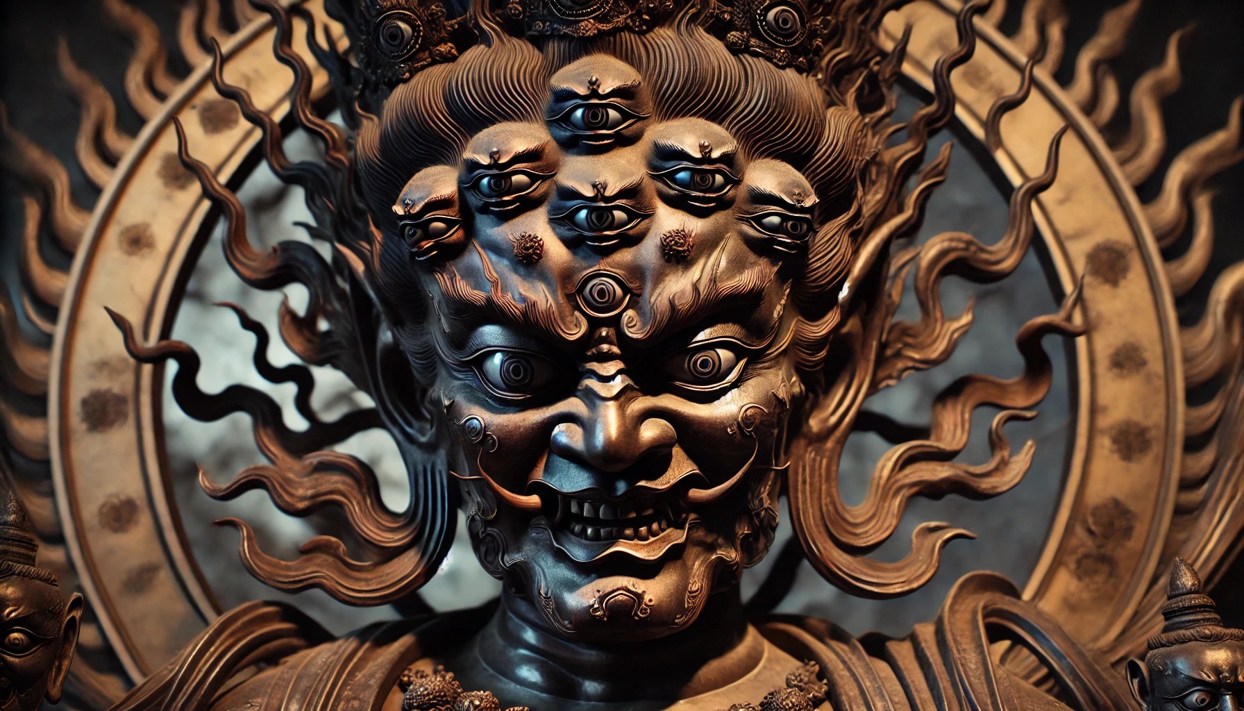 Mara, demon of temptation, with intense, human-like features.