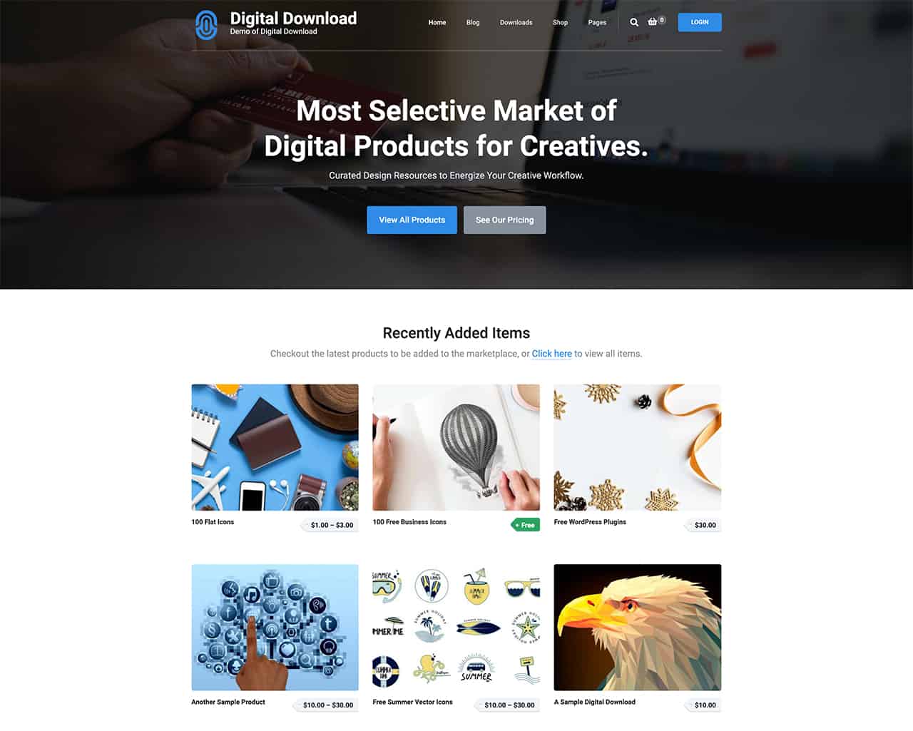 Digital download is a fully responsive free wordpress theme that allows you to sell digital products using the easy digital downloads plugin . VIDEO: How to Create a Digital Download Website with WordPress | Darrel Wilson