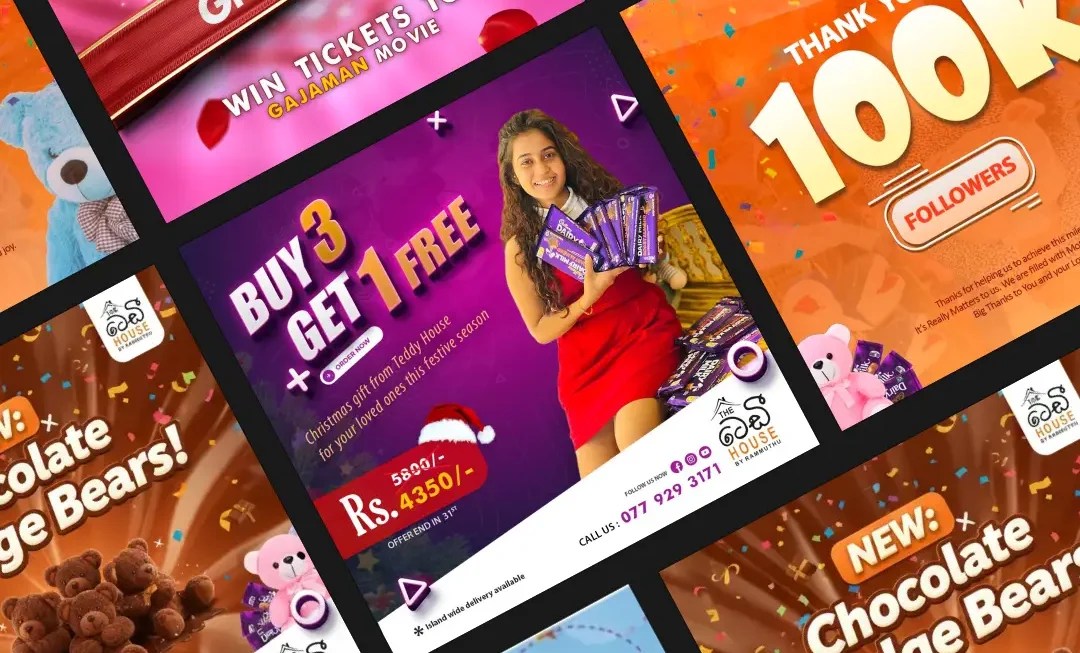 The Teddy House- Social media Posts Designs