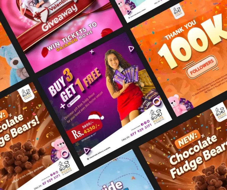 The Teddy House- Social media Posts Designs