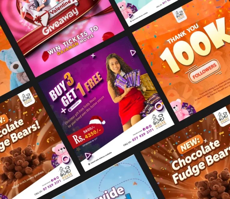 The Teddy House- Social media Posts Designs