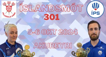 Íslandsmótið í 301 – Skráningu lokið