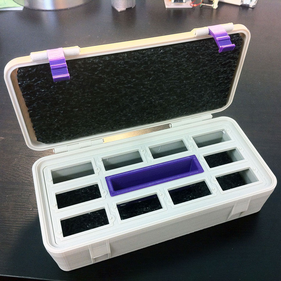 Gyro case open and empty