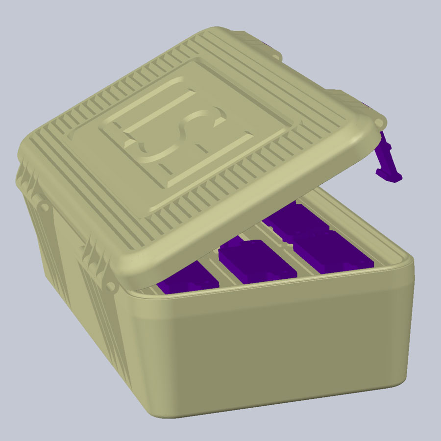 CAD model of case open showing tops of gyros