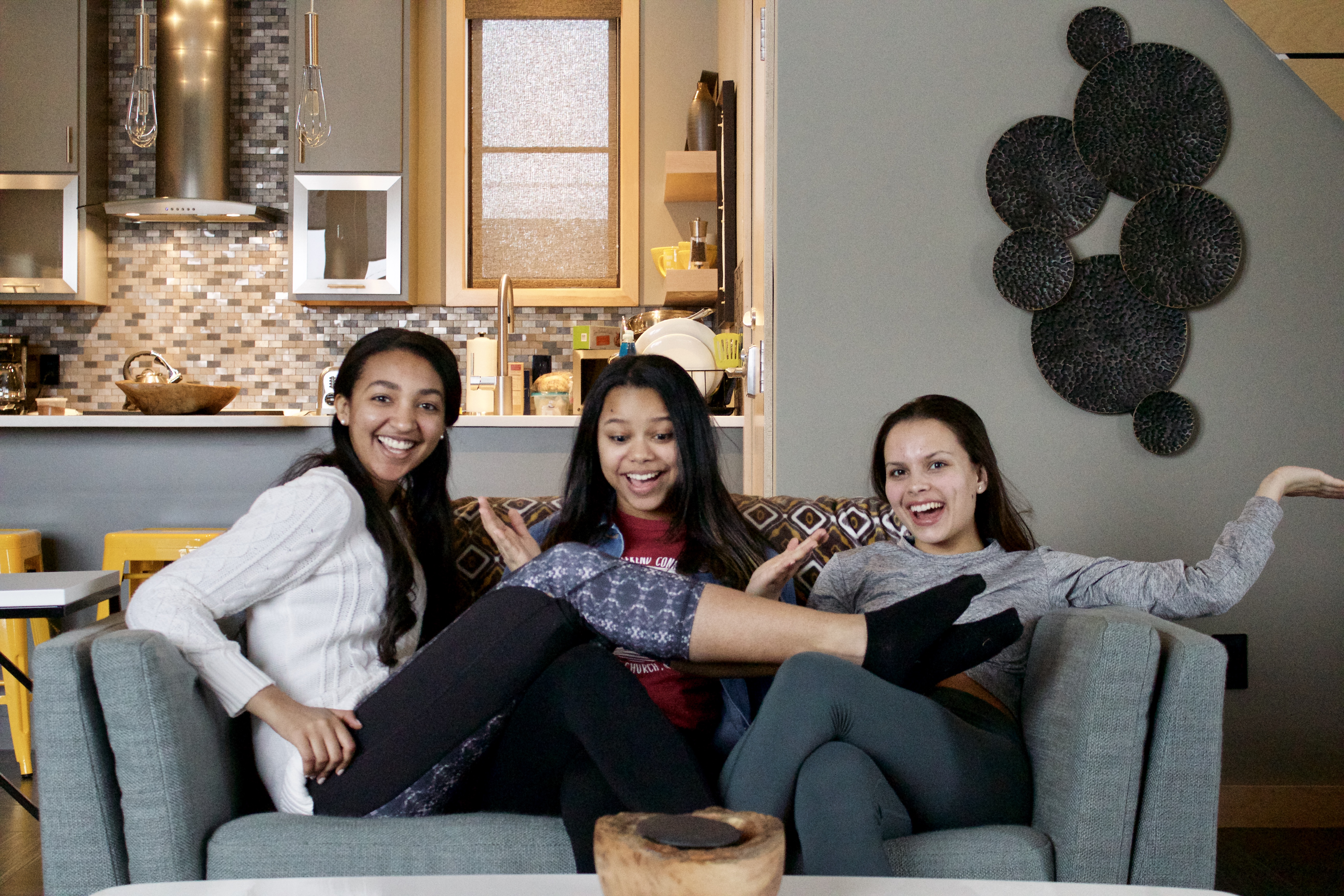 Order from left to right: Carla, me, & Surenna.