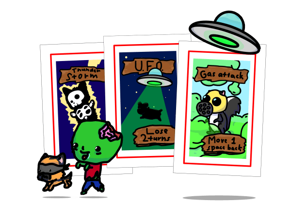 Dastardly Dog Board Game cards