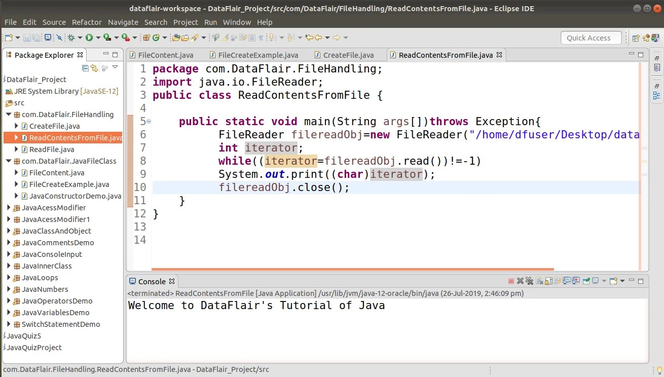 Reading From A Text File In Java Code Example With the new method readString introduced in Java 11 it takes only a single line to read a files content in to String.
