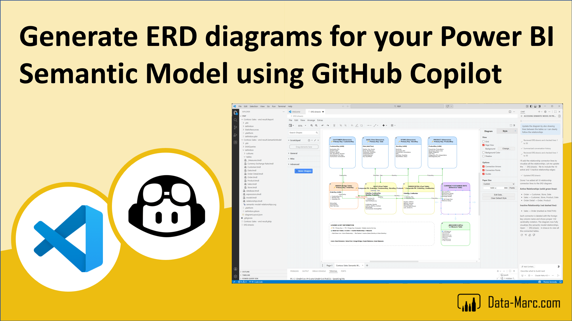 Generate ERD diagrams for your Power BI Semantic Model using GitHub Copilot