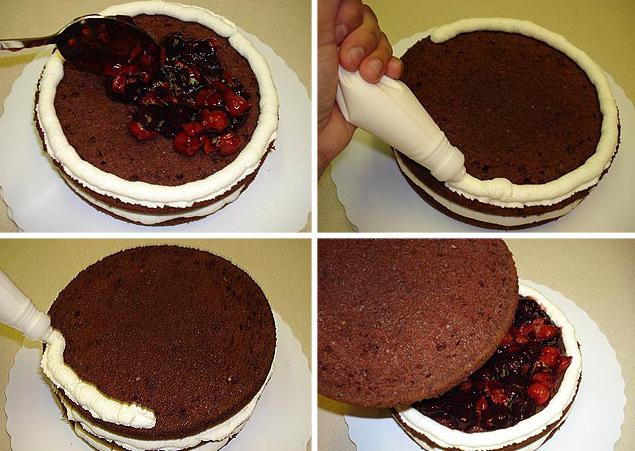 1 1/2 cawan whipping cream sejuk; Black Forest Cake Langkah Demi Langkah Resipi Black Forest Kek Ceri