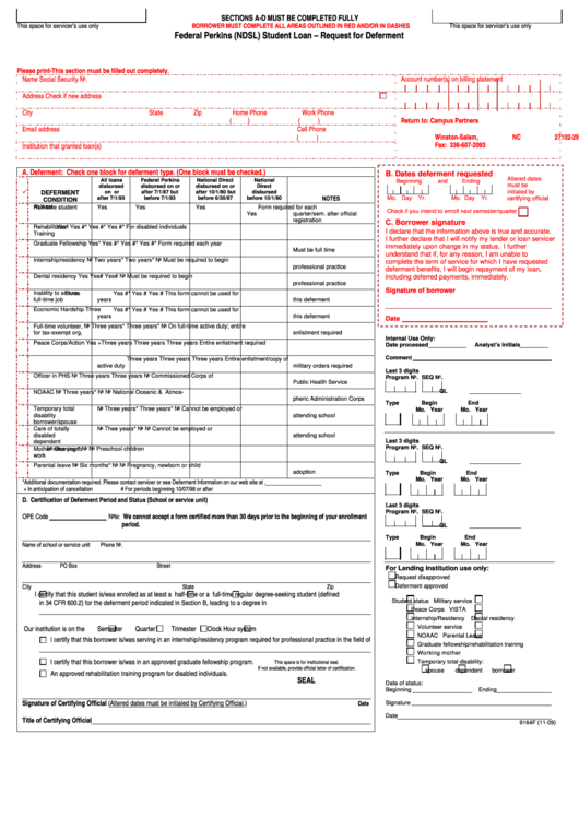 Federal perkins (ndsl) student loan