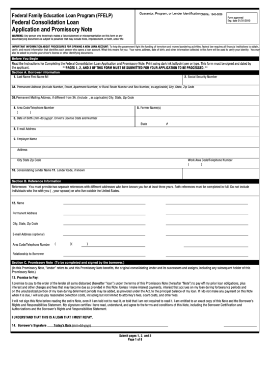 Education loan eligibility and documents. Federal Family Education Loan Program printable pdf download