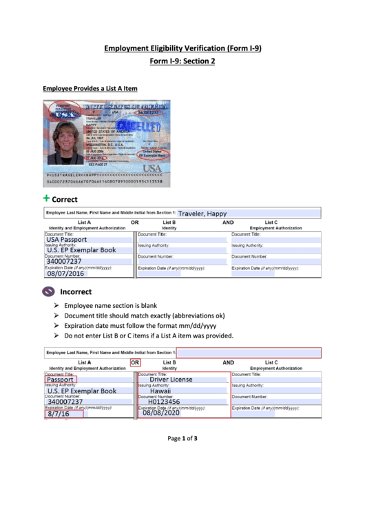 Employment eligibility verification (form i-9) form i-9: section 2