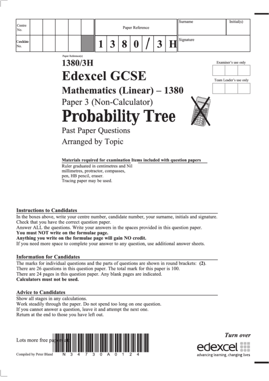 Probability trees worksheet