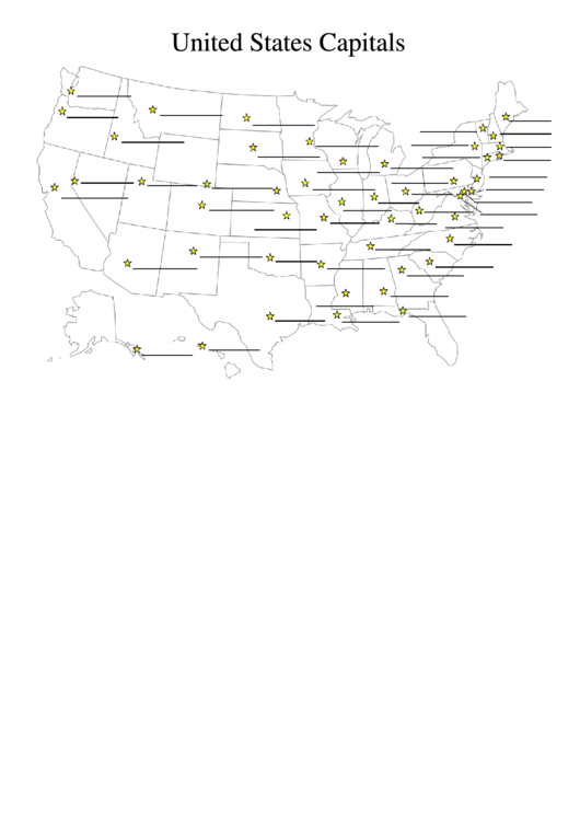 United States Capitals Printable Pdf Download Page 1 Thumb Big 