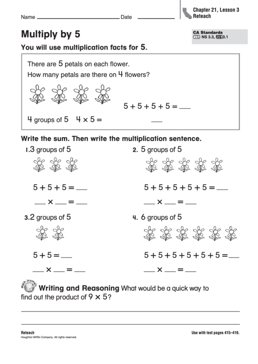 Multiply by 5 worksheet printable pdf download
