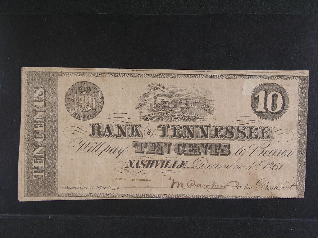 Tennessee Nashville 10 Cents 1 10 1861 Motiv Filatelie Klim