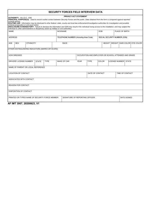 af imt form 3907 download fillable pdf or fill online