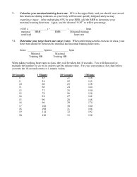 Target heart rate worksheet