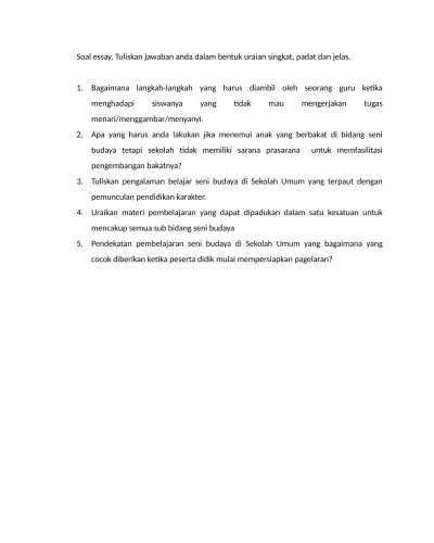 Salah satu contoh hasil karya seni rupa tiga dimensi, kecuali. Soal Essay Seni Rupa Mancanegara Masnurul