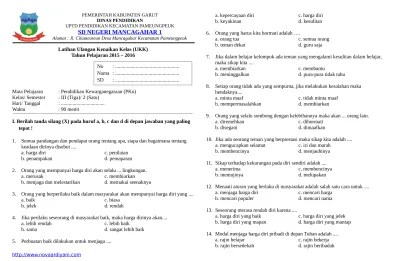 This article outlines how to create a pdf using microsoft word, the print function in wind. Soal Ukk Pkn 2017kelas 8 Beinyu Com